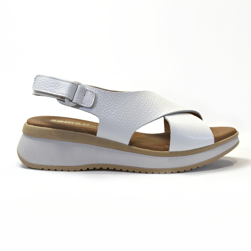 Sandalia para mujer plataforma blancas