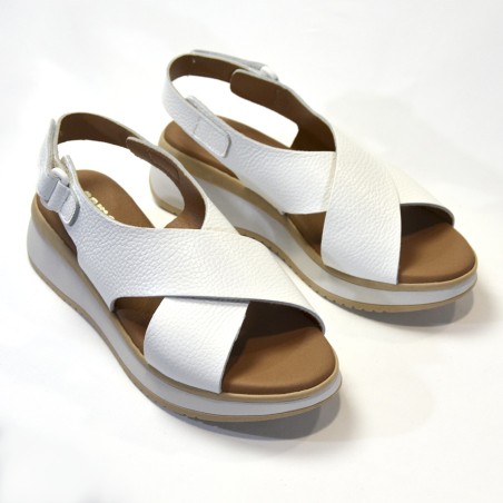Sandalia para mujer plataforma blancas