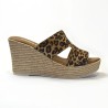 Sandalia para mujer cuña camel 
