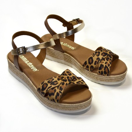 Sandalia para mujer plataforma leo 