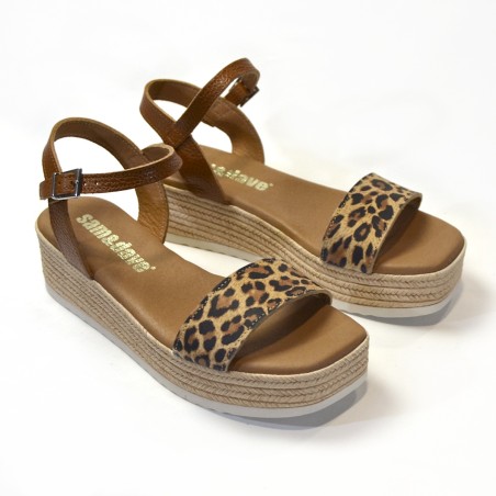 Sandalia para mujer cuña leo 