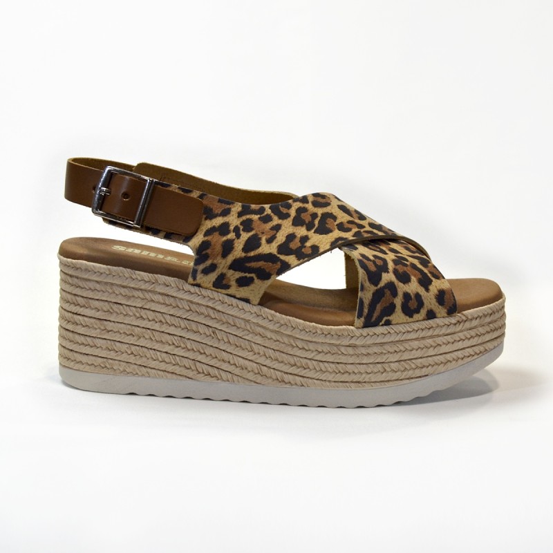 Sandalia para mujer cuña leo 