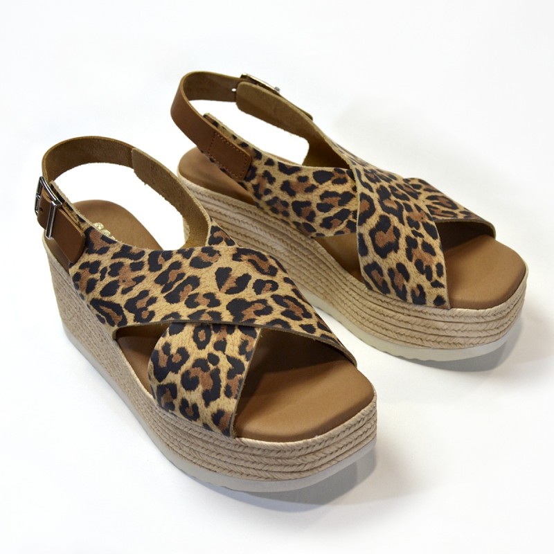 Sandalia para mujer cuña leo 