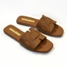 Sandalias plana mujer roble 