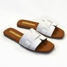 Sandalias plana mujer blancas 
