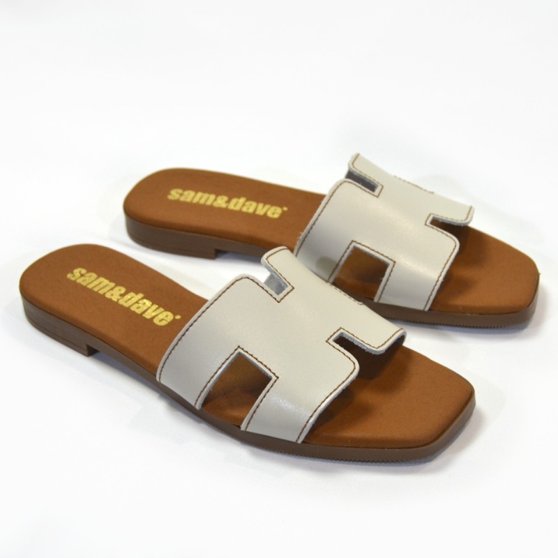 Sandalias plana mujer hielo 