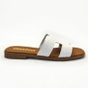 Sandalias plana mujer Blanco 