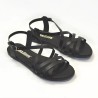 Sandalias plana mujer negras 